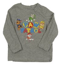 Šedé melírované triko Tlapkovou patrolu C&A