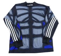 Černo-šedo-modrý sportovní dres Adidas