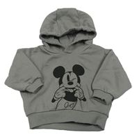 Šedá mikina s Mickeym a kapucí Primark