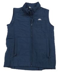 Tmavomodrá funkční šusťáková prošívaná zateplená vesta s logem Trespass