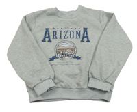 Šedá melírovaná mikina s horami Arizona