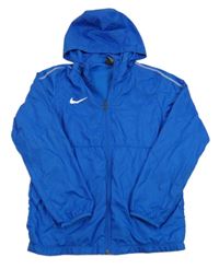 Kobaltově modrá funkční šusťáková sportovní bunda s kapucí Nike 