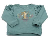 Zelená mikina Peter Rabbit s volánky Tu