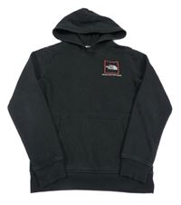 Černá mikina s nápisem a kapucí The North Face