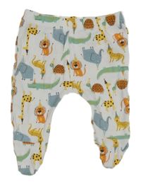 Bílé polodupky se zvířátky Rock a Bye Baby