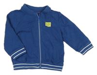 Tmavomodrá propínací mikina s proužky S. Oliver