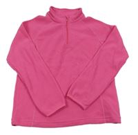 Růžová fleecová mikina 