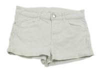 Bílé riflové kraťasy H&M