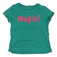 Zelené tričko s nápisem Kiabi