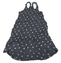 Šedé lehké šaty s melouny a puntíky Yigga