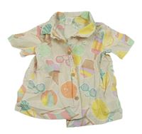 Béžová košile se zmrzlinami H&M