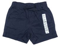 Nové - Tmavomodré plátěné kraťasy Dunnes