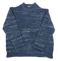 Tmavomodrý melírovaný svetr se stojáčkem John Lewis