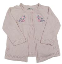 Světlerůžový propínací svetr s kytičkami So Cute