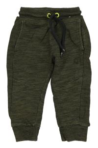 Khaki-černé melírované tepláky F&F