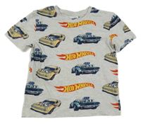 Šedé melírované tričko Hot Wheels Primark