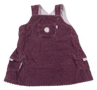 Fialové manšestrové šaty s nášivkou H&M