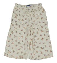 Bílé wide leg květované rifle Old Navy