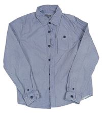 Modro-bílá vzorovaná košile HEMA