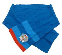 Petrolejovo-modro-červená pletená šála se znakem - PAW PATROL George