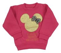 Tmavorůžová teplá mikina s Minnie