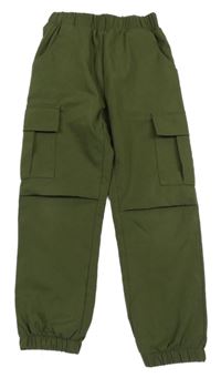 Khaki cargo cuff šusťákové kalhoty SHEIN