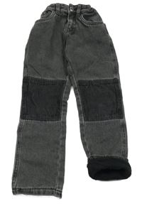 Tmavošedo-černé straight podšité rifle C&A