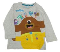 Světlešedé melírované triko s Hej, Hafí! Next