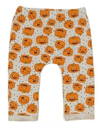 Bílé puntíkaté turecké tepláky s dýněmi St. Bernard