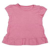 Růžové melírované tričko Tu