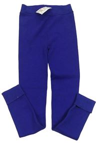 Modré třpytivé pletené legíny H&M
