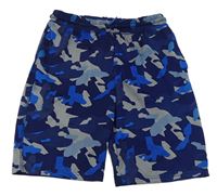 Tmaovmodro-šedé army sportovní kraťasy Ergeenomixx