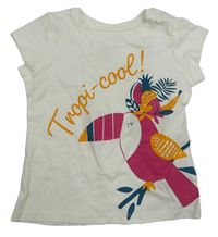 Bílé tričko s tukanem Mothercare