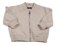 Růžová melírovaná podšitá bunda