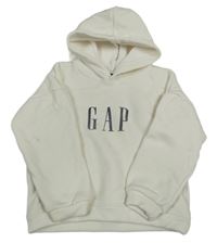 Smetanová mikina s nápisem a kapucí GAP