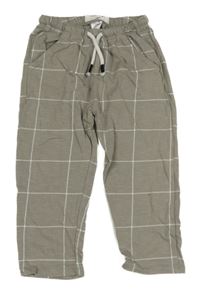 Šedo-bílé kostkované teplákové kalhoty Next
