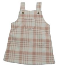 Růžovo-bílé kostkované fleecové šaty George