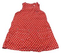 Červené květované riflové šaty OshKosh