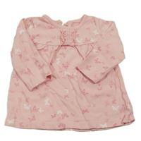 Růžové triko s motýly George