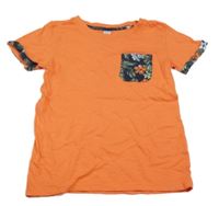 Jahodové tričko s kapsou s listy Dopodopo