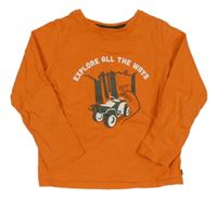 Oranžové triko se čtyřkolkou Okaidi