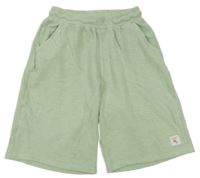 Světlezelené žebrované teplákové kraťasy s nášivkou LC Waikiki