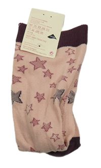 Nové - Růžové punčocháče s hvězdami Next