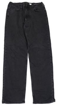 Antracitové relaxed fit tapered leg rifle H&M
