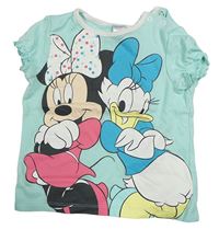 Světlemodré tričko s Minnie a Daisy Disney