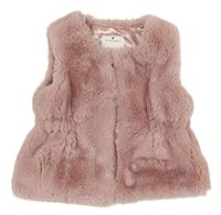 Starorůžová kožešinová podšitá vesta Matalan