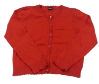 Červený propínací crop svetr Next