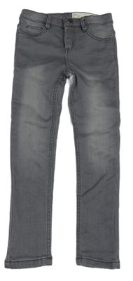 Šedé slim fit rifle Lupilu