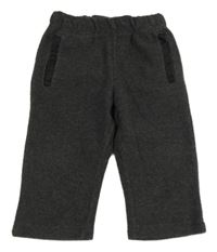 Tmavošedé fleecové tepláky 