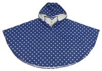 Tmavomodré puntíkaté nepromokavé pončo s kapucí Impidimpi
